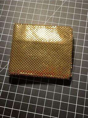 Vintage Gold Sequin Fold-Over Clutch Wallet